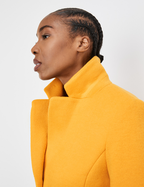 Mustard on sale wool coat