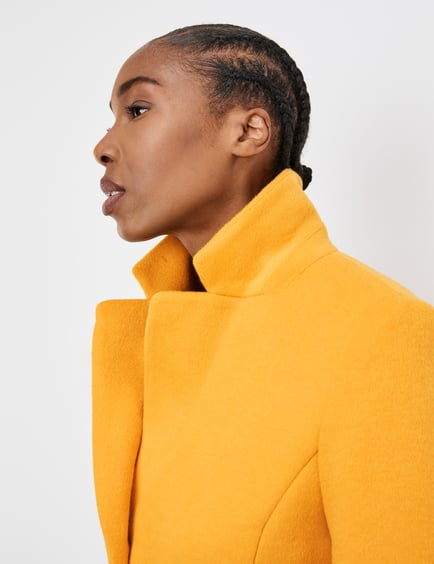 Mustard short sales coat