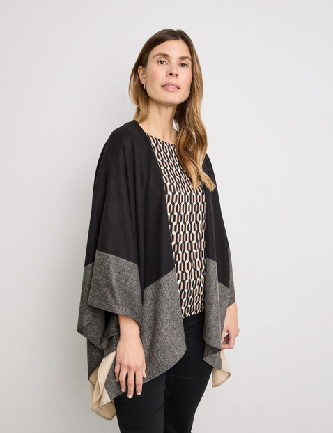 Fashionable cape in Black | GERRY WEBER