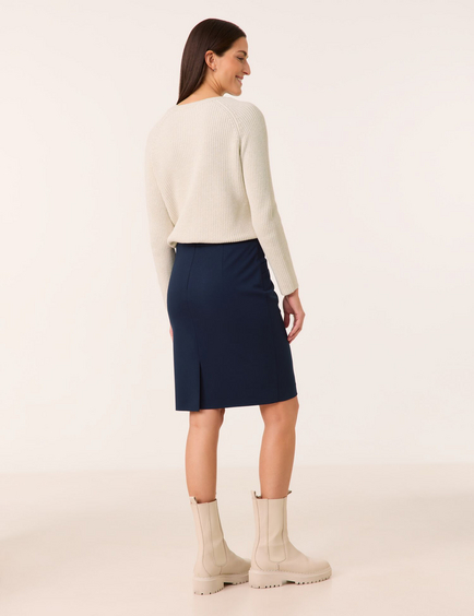 Minimalistische kokerrok met comfortabele stretch