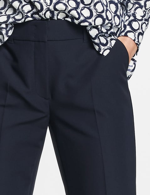 Trousers with a comfortable leg width