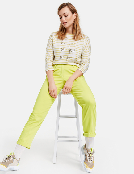 Trousers 2036- Cotton100% Denim- Yellow Stitch