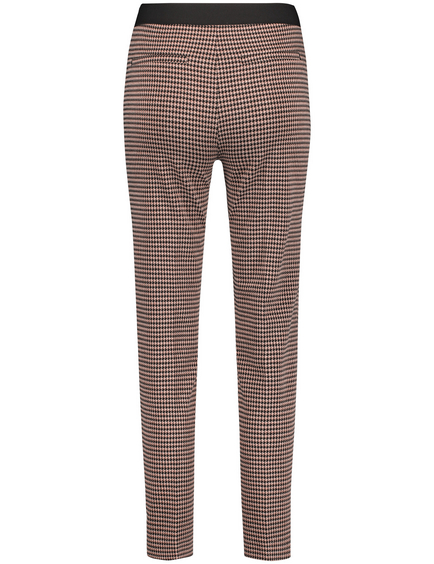 Trousers with gingham checks in Multicolor | GERRY WEBER