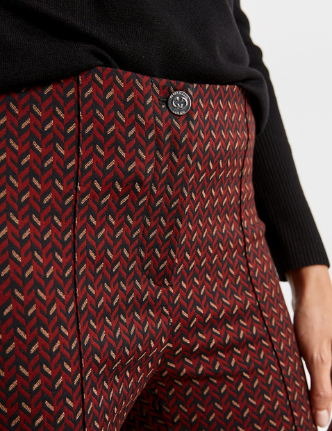 Trousers with a geometric pattern