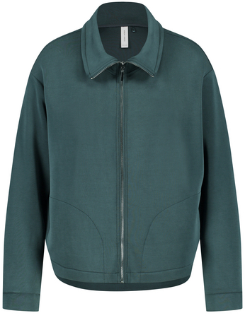 Gerry Weber Gebreid jack met korte mouwen beige gestippeld casual uitstraling Mode Gebreide artikelen Gebreide jacks met korte mouwen 