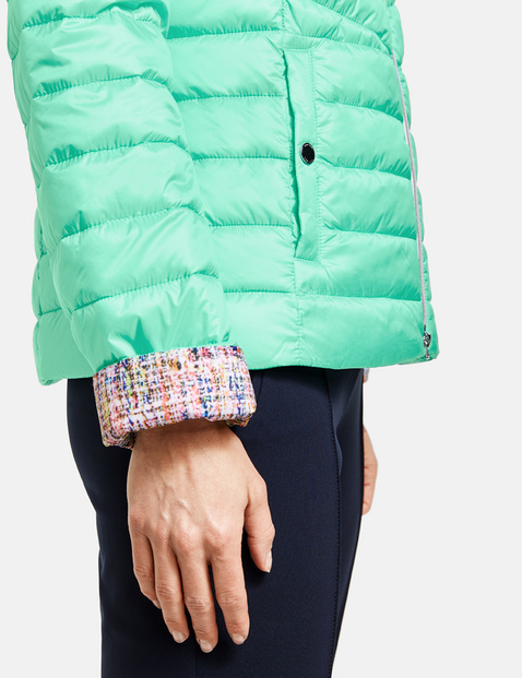 Quilted jacket with a down feel