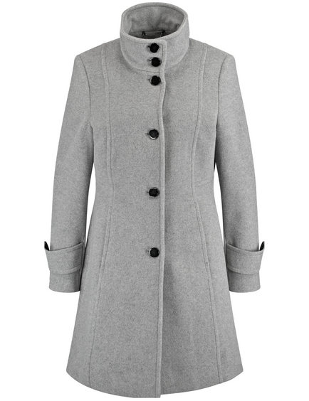 Coat With Wool And Cashmere In Grey, Wallis Long Winter Coats For Extreme Cold