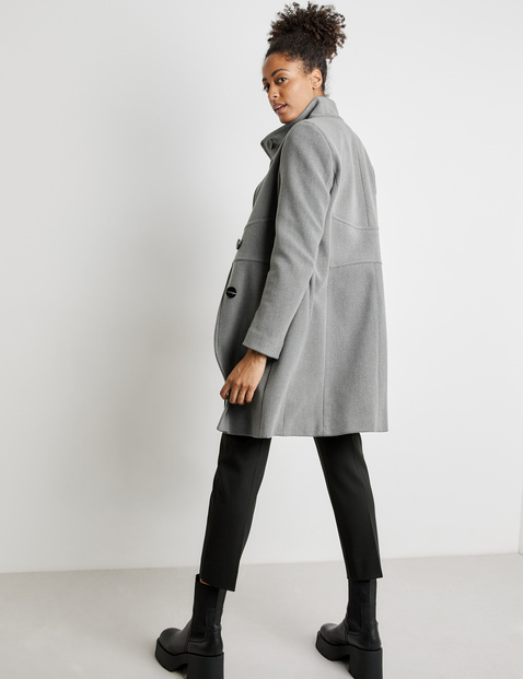 pale grey wool coat