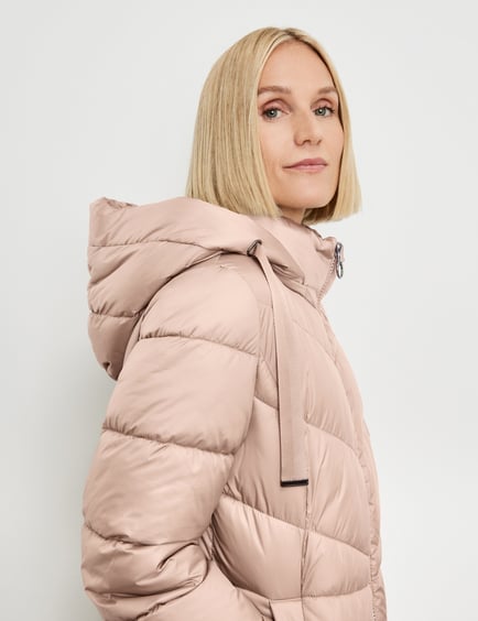 Gerry weber hooded hot sale velvet quilted coat