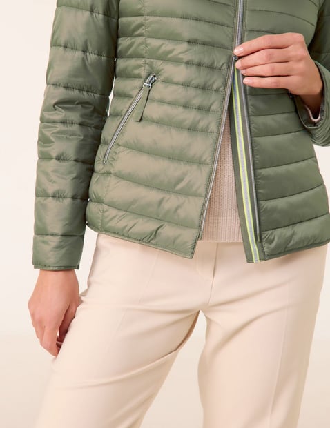 Quilted jacket with a detachable hood