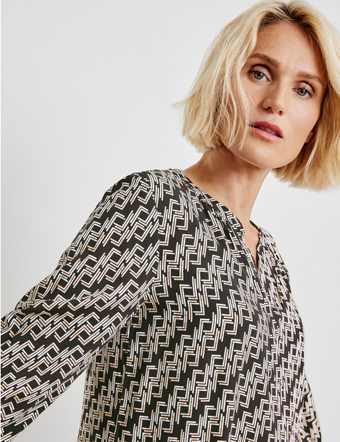 Blouse with a graphic pattern, EcoVero