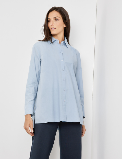 H&M Lange blouse blauw elegant Mode Blouses Lange blouses 