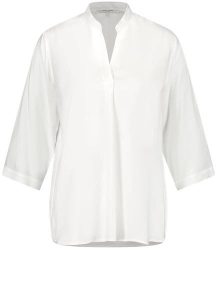 Loose-fitting blouse with 3/4-length sleeves in White | GERRY WEBER