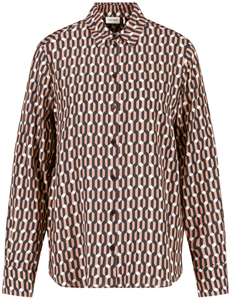 Gedessineerde blouse van duurzaam materiaal