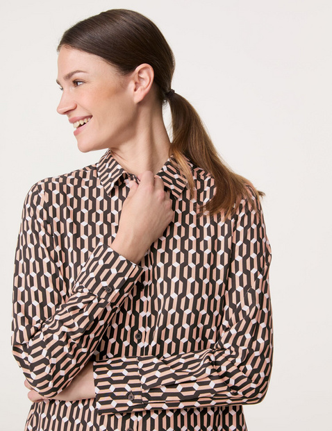 Gedessineerde blouse van duurzaam materiaal