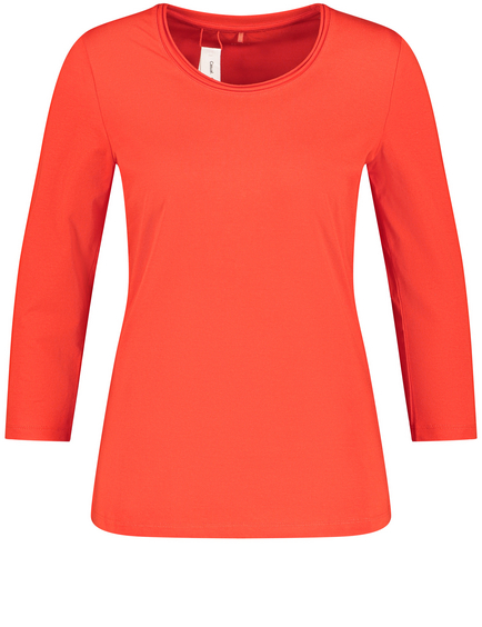 women's round neck three quarter sleeve shirts & tops