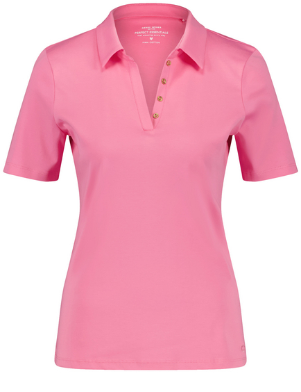 Cotton polo shirt in Pink GERRY WEBER