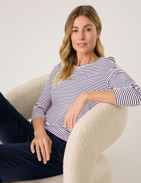 T-shirt met 3/4-mouwen