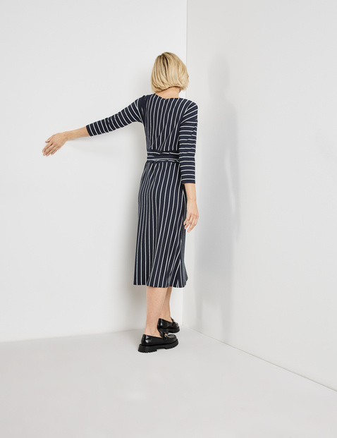 Dress with vertical stripes in Blue ...